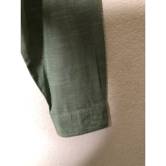 L.L.Bean Mens 100% Cotton XL Regular Fit Green Button Down Shirt Long Sleeve - Picture 15 of 16